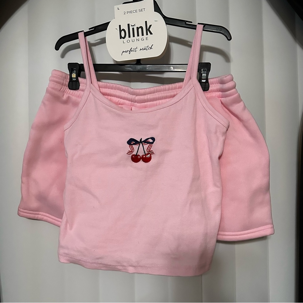Blink Lounge Pink Cherry Camisole Set